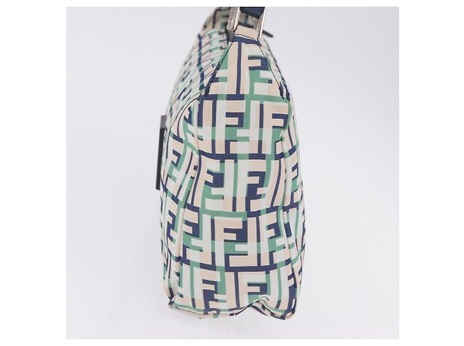 Borsa a Tracolla FENDI Zucca Canvas Mamma Baguette Multicolor Silver Auth 203230M Argento Multicolore - vista 3