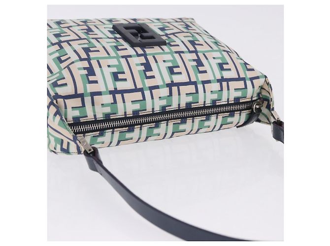 Borsa a Tracolla FENDI Zucca Canvas Mamma Baguette Multicolor Silver Auth 203230M Argento Multicolore - vista 7