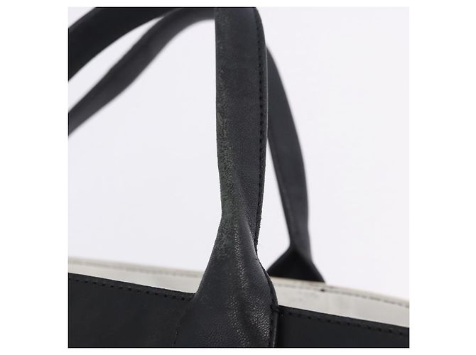 Chloé Chloe Alison Tote Bag aus Leder Ivory Black Auth 203353 Schwarz Roh - Ansicht 10