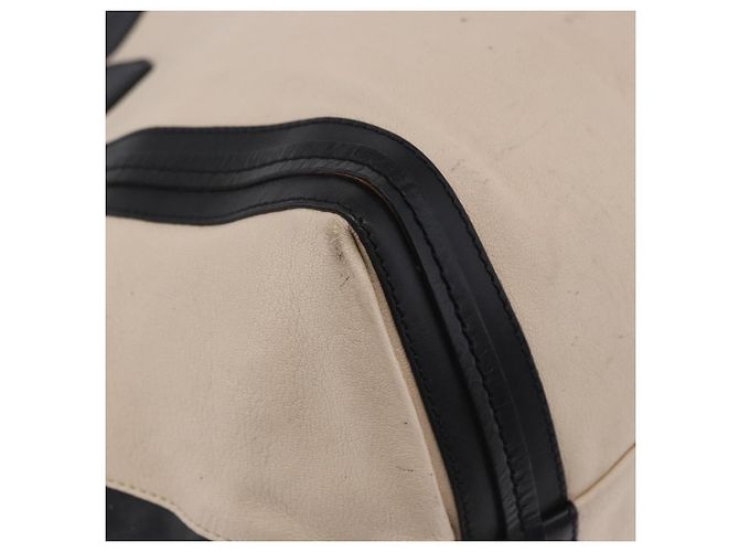Chloé Chloe Alison Tote Bag aus Leder Ivory Black Auth 203353 Schwarz Roh - Ansicht 18