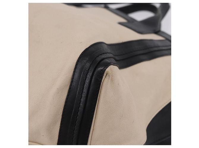Chloé Chloe Alison Tote Bag aus Leder Ivory Black Auth 203353 Schwarz Roh - Ansicht 19