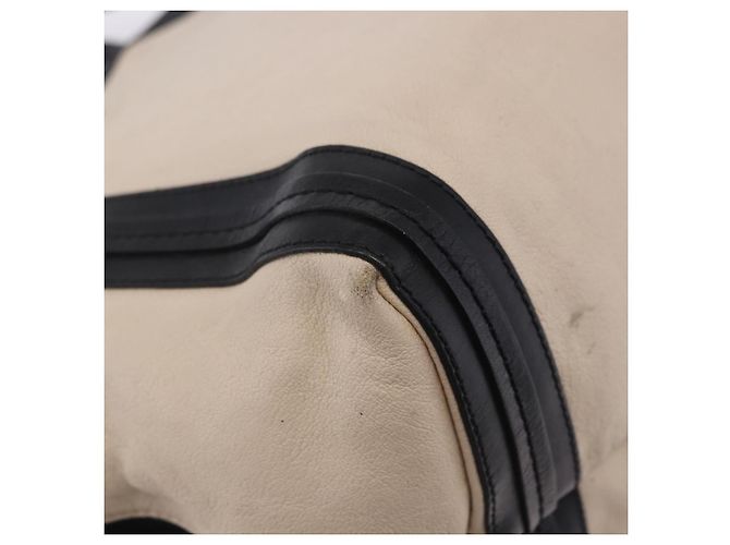 Chloé Chloe Alison Tote Bag aus Leder Ivory Black Auth 203353 Schwarz Roh - Ansicht 20