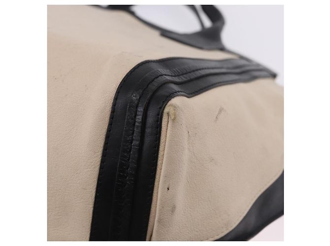Chloé Chloe Alison Tote Bag aus Leder Ivory Black Auth 203353 Schwarz Roh - Ansicht 21