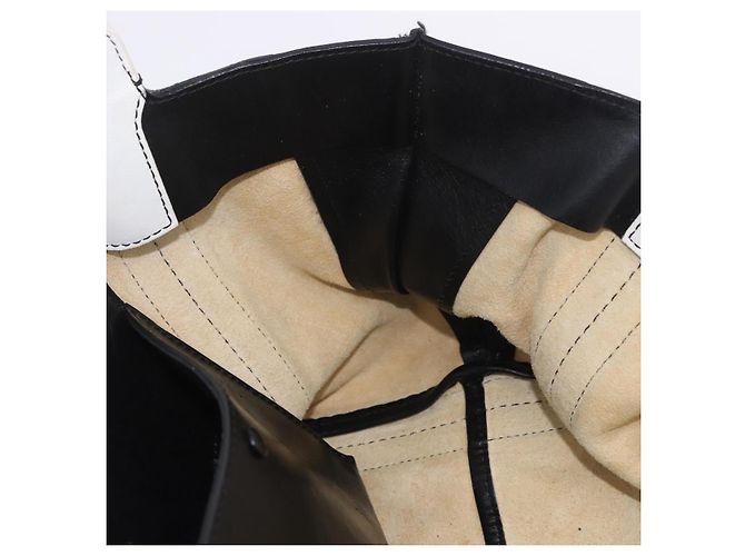 Chloé Chloe Alison Tote Bag aus Leder Ivory Black Auth 203353 Schwarz Roh - Ansicht 26