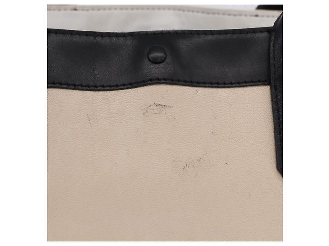 Chloé Chloe Alison Tote Bag aus Leder Ivory Black Auth 203353 Schwarz Roh - Ansicht 3