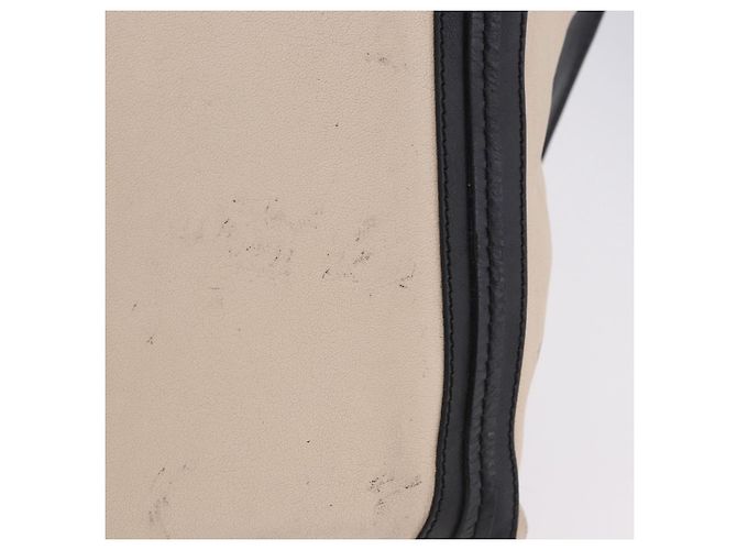 Chloé Chloe Alison Tote Bag aus Leder Ivory Black Auth 203353 Schwarz Roh - Ansicht 4