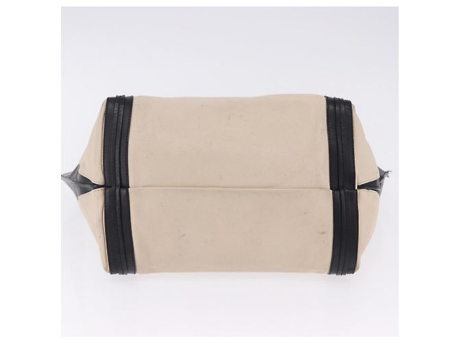 Chloé Chloe Alison Tote Bag aus Leder Ivory Black Auth 203353 Schwarz Roh - Ansicht 8