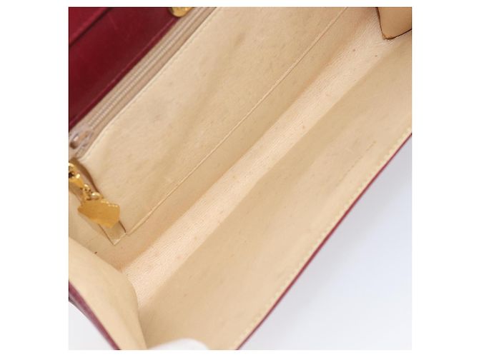 Borsa a tracolla GUCCI Interlocking G in pelle rossa e oro 121546 Auth 202982 Rosso D'oro - vista 10