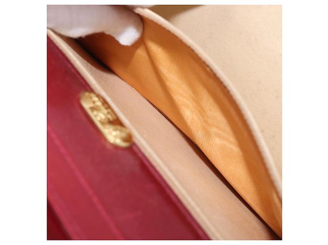 Borsa a tracolla GUCCI Interlocking G in pelle rossa e oro 121546 Auth 202982 Rosso D'oro - vista 11