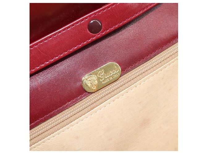 Borsa a tracolla GUCCI Interlocking G in pelle rossa e oro 121546 Auth 202982 Rosso D'oro - vista 19