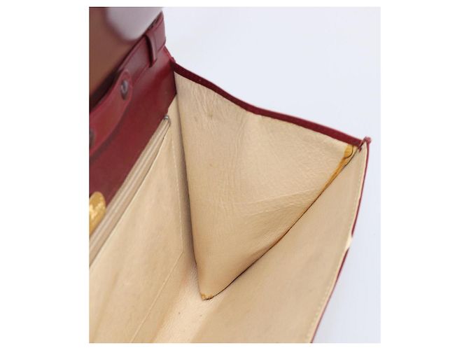 Borsa a tracolla GUCCI Interlocking G in pelle rossa e oro 121546 Auth 202982 Rosso D'oro - vista 20