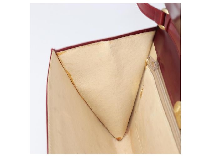 Borsa a tracolla GUCCI Interlocking G in pelle rossa e oro 121546 Auth 202982 Rosso D'oro - vista 21