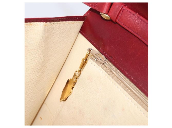 Borsa a tracolla GUCCI Interlocking G in pelle rossa e oro 121546 Auth 202982 Rosso D'oro - vista 22