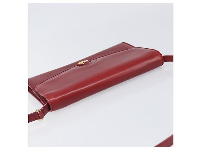 Borsa a tracolla GUCCI Interlocking G in pelle rossa e oro 121546 Auth 202982 Rosso D'oro - vista 6