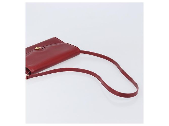 Borsa a tracolla GUCCI Interlocking G in pelle rossa e oro 121546 Auth 202982 Rosso D'oro - vista 7