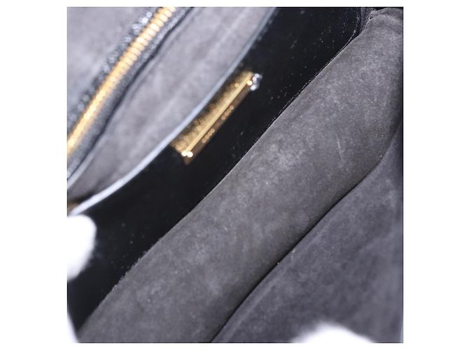 Borsa a tracolla Miu Miu in pelle nera e oro Auth ka6173M Nero - vista 10