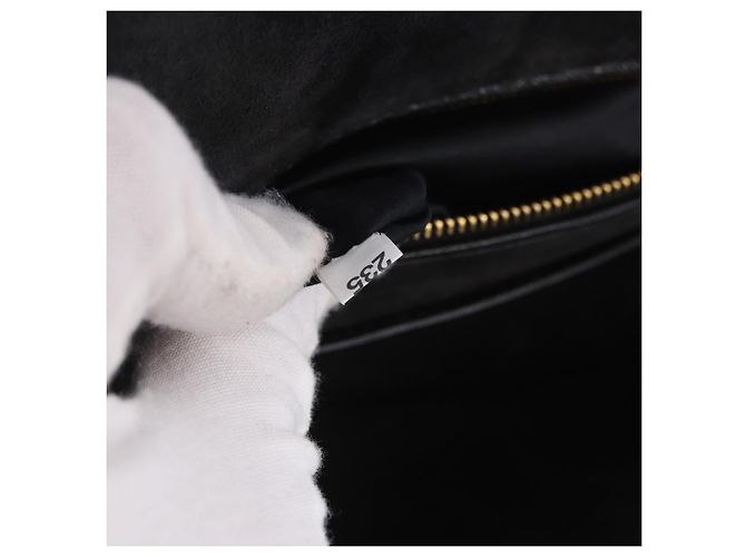 Borsa a tracolla Miu Miu in pelle nera e oro Auth ka6173M Nero - vista 11