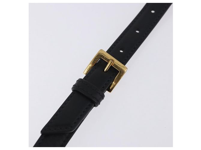 Borsa a tracolla Miu Miu in pelle nera e oro Auth ka6173M Nero - vista 15