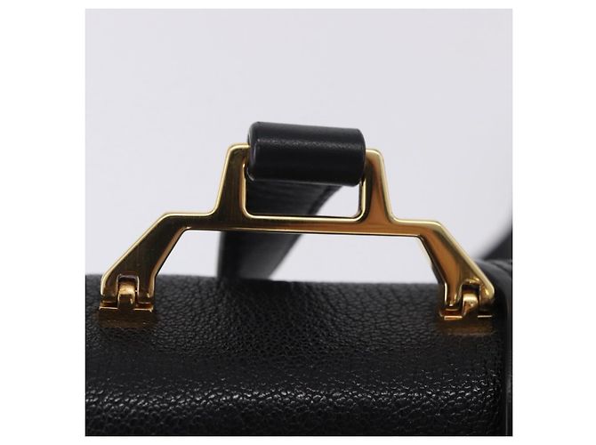 Borsa a tracolla Miu Miu in pelle nera e oro Auth ka6173M Nero - vista 17