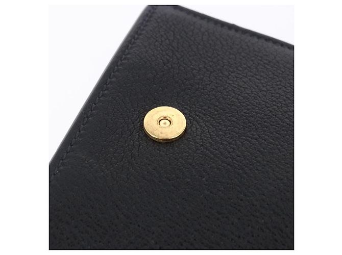 Borsa a tracolla Miu Miu in pelle nera e oro Auth ka6173M Nero - vista 28