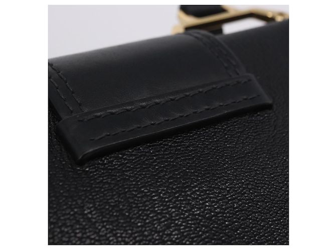 Borsa a tracolla Miu Miu in pelle nera e oro Auth ka6173M Nero - vista 3