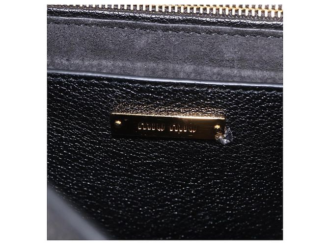 Borsa a tracolla Miu Miu in pelle nera e oro Auth ka6173M Nero - vista 30