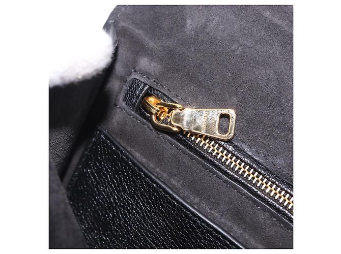 Borsa a tracolla Miu Miu in pelle nera e oro Auth ka6173M Nero - vista 33