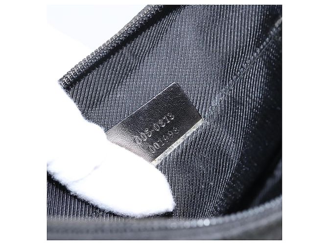 Borsa GUCCI GG Canvas Nera Tono Oro 005 0813 Auth 201302 Nero - vista 12