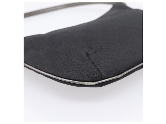 Borsa GUCCI GG Canvas Nera Tono Oro 005 0813 Auth 201302 Nero - vista 15