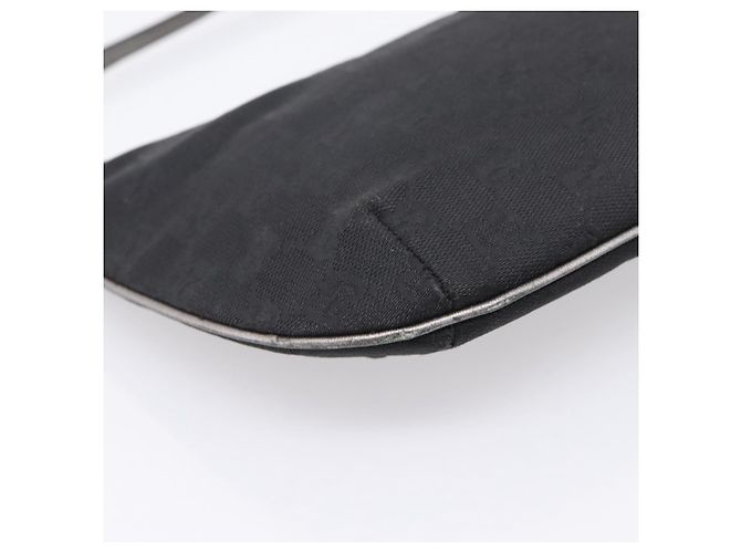 Borsa GUCCI GG Canvas Nera Tono Oro 005 0813 Auth 201302 Nero - vista 17
