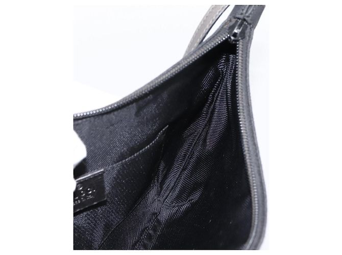 Borsa GUCCI GG Canvas Nera Tono Oro 005 0813 Auth 201302 Nero - vista 19
