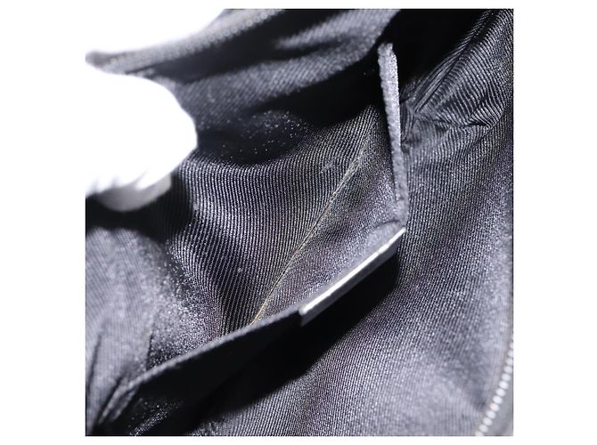Borsa GUCCI GG Canvas Nera Tono Oro 005 0813 Auth 201302 Nero - vista 21