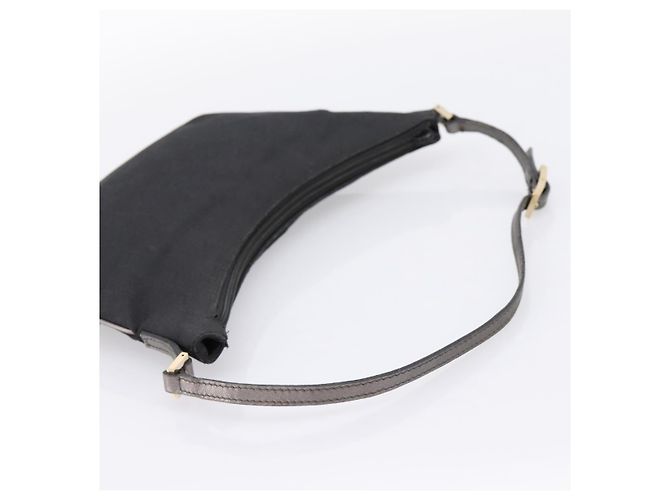 Borsa GUCCI GG Canvas Nera Tono Oro 005 0813 Auth 201302 Nero - vista 7