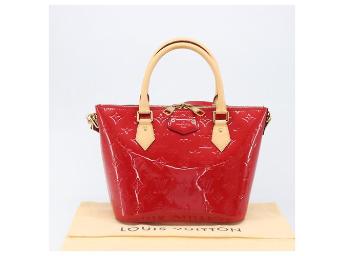 Borsa a mano LOUIS VUITTON Monogram Vernis Montebello PM Rossa M90165 LV Auth 200378V Rosso - vista 12