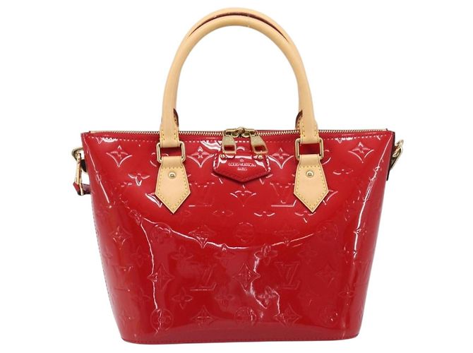Borsa a mano LOUIS VUITTON Monogram Vernis Montebello PM Rossa M90165 LV Auth 200378V Rosso - vista 13