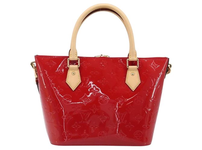 Borsa a mano LOUIS VUITTON Monogram Vernis Montebello PM Rossa M90165 LV Auth 200378V Rosso - vista 2
