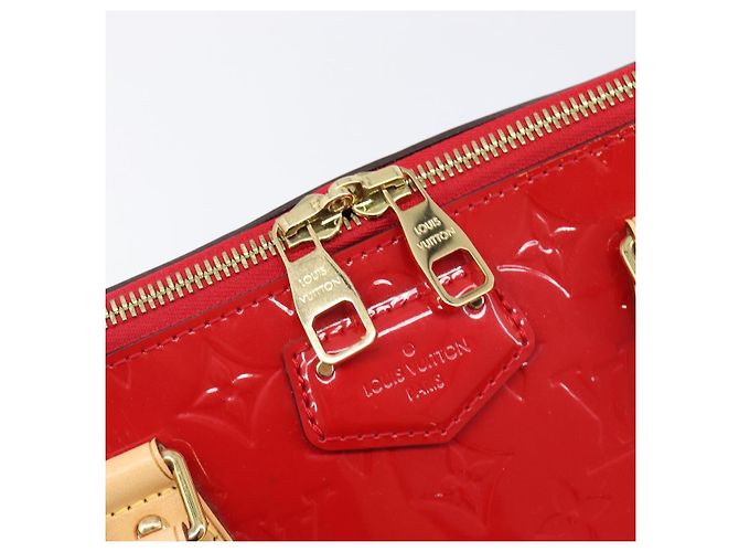 Borsa a mano LOUIS VUITTON Monogram Vernis Montebello PM Rossa M90165 LV Auth 200378V Rosso - vista 20