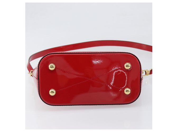 Borsa a mano LOUIS VUITTON Monogram Vernis Montebello PM Rossa M90165 LV Auth 200378V Rosso - vista 5