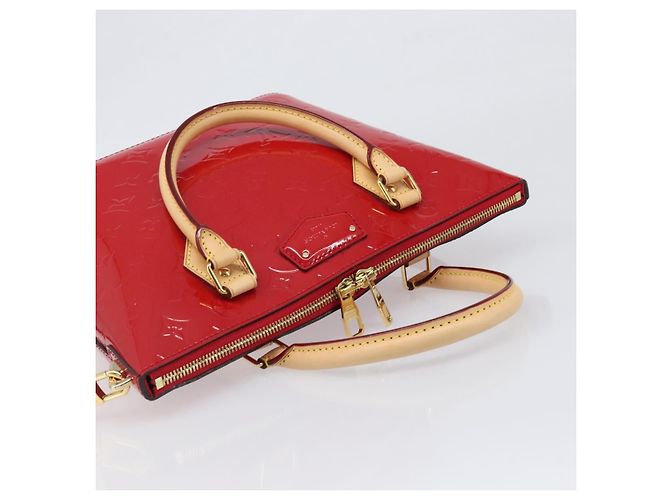 Borsa a mano LOUIS VUITTON Monogram Vernis Montebello PM Rossa M90165 LV Auth 200378V Rosso - vista 6