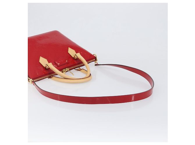 Borsa a mano LOUIS VUITTON Monogram Vernis Montebello PM Rossa M90165 LV Auth 200378V Rosso - vista 8