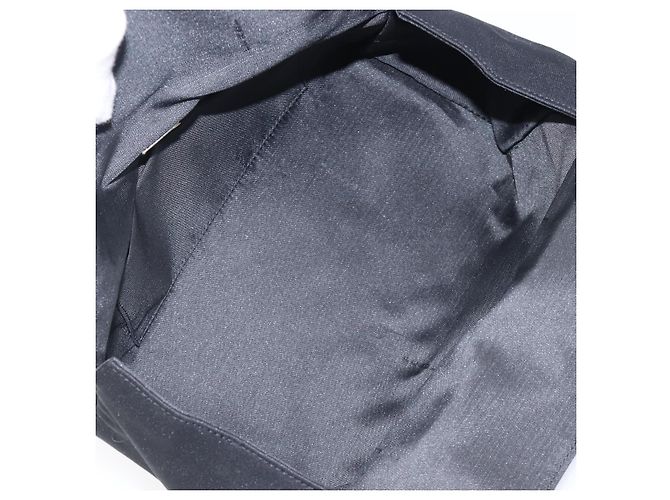 Borsa a mano FENDI Mamma Baguette in jersey di cotone Nero Argento Auth 200914V - vista 11