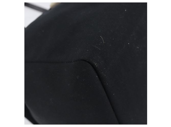 Borsa a mano FENDI Mamma Baguette in jersey di cotone Nero Argento Auth 200914V - vista 16