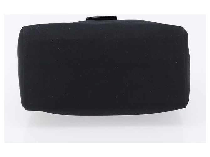 Borsa a mano FENDI Mamma Baguette in jersey di cotone Nero Argento Auth 200914V - vista 5