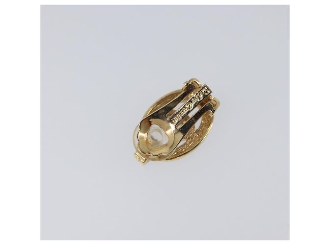 Orecchini Christian Dior metallo Gold Tone Auth SW2805V - vista 3