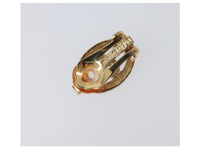 Orecchini Christian Dior metallo Gold Tone Auth SW2805V - vista 8