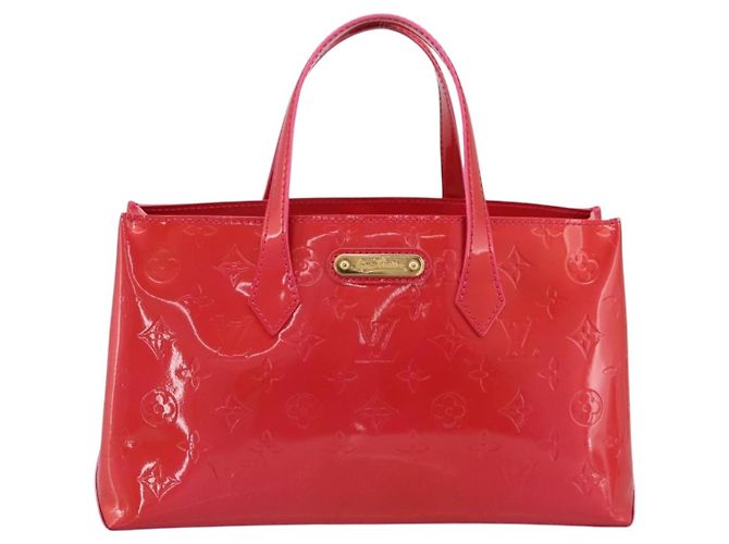 Borsa LOUIS VUITTON Monogram Vernis Wilshire PM Bag Rose Pop M93643 LV Auth 203774A Rosa - vista 13