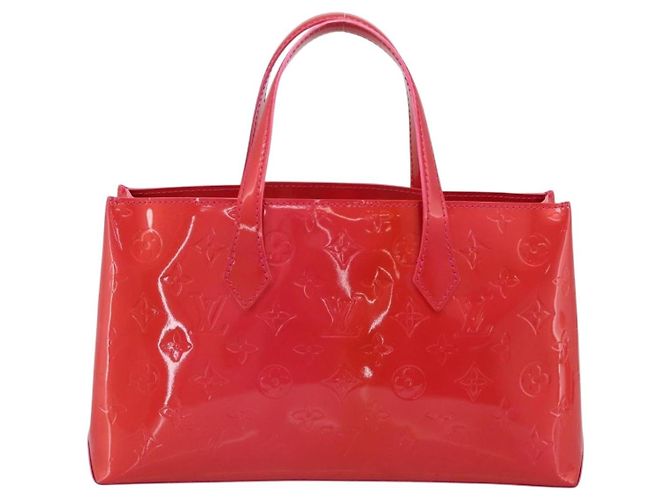 Borsa LOUIS VUITTON Monogram Vernis Wilshire PM Bag Rose Pop M93643 LV Auth 203774A Rosa - vista 2