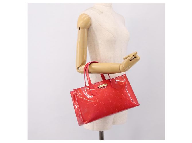 Borsa LOUIS VUITTON Monogram Vernis Wilshire PM Bag Rose Pop M93643 LV Auth 203774A Rosa - vista 21