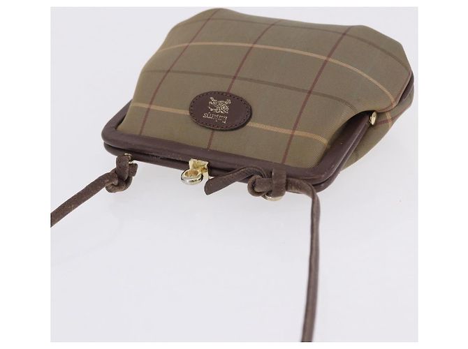 Borsa a Tracolla Burberrys Nova Check Canvas Beige Gold Auth 202710 D'oro - vista 14