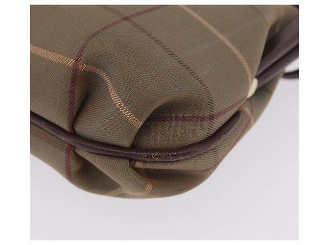 Borsa a Tracolla Burberrys Nova Check Canvas Beige Gold Auth 202710 D'oro - vista 17